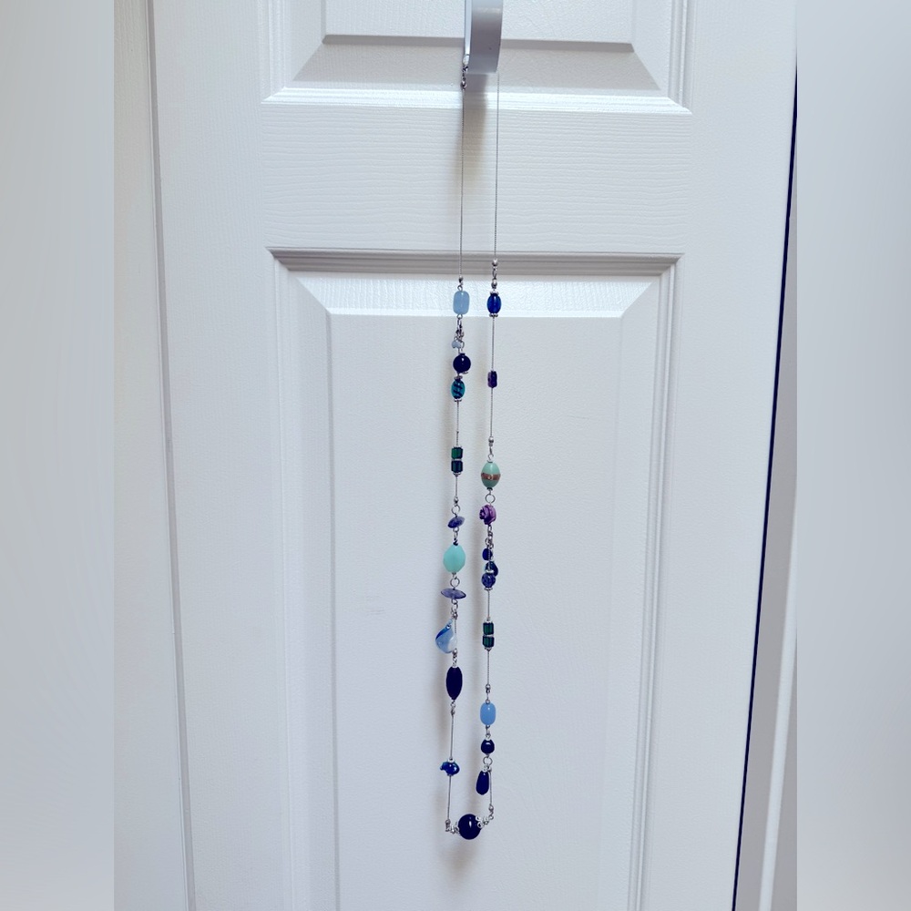 22" Lane Bryant glass bead silver tone necklace - Picture 4 of 11